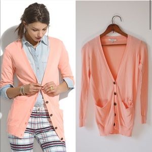 Madewell cardigan peach